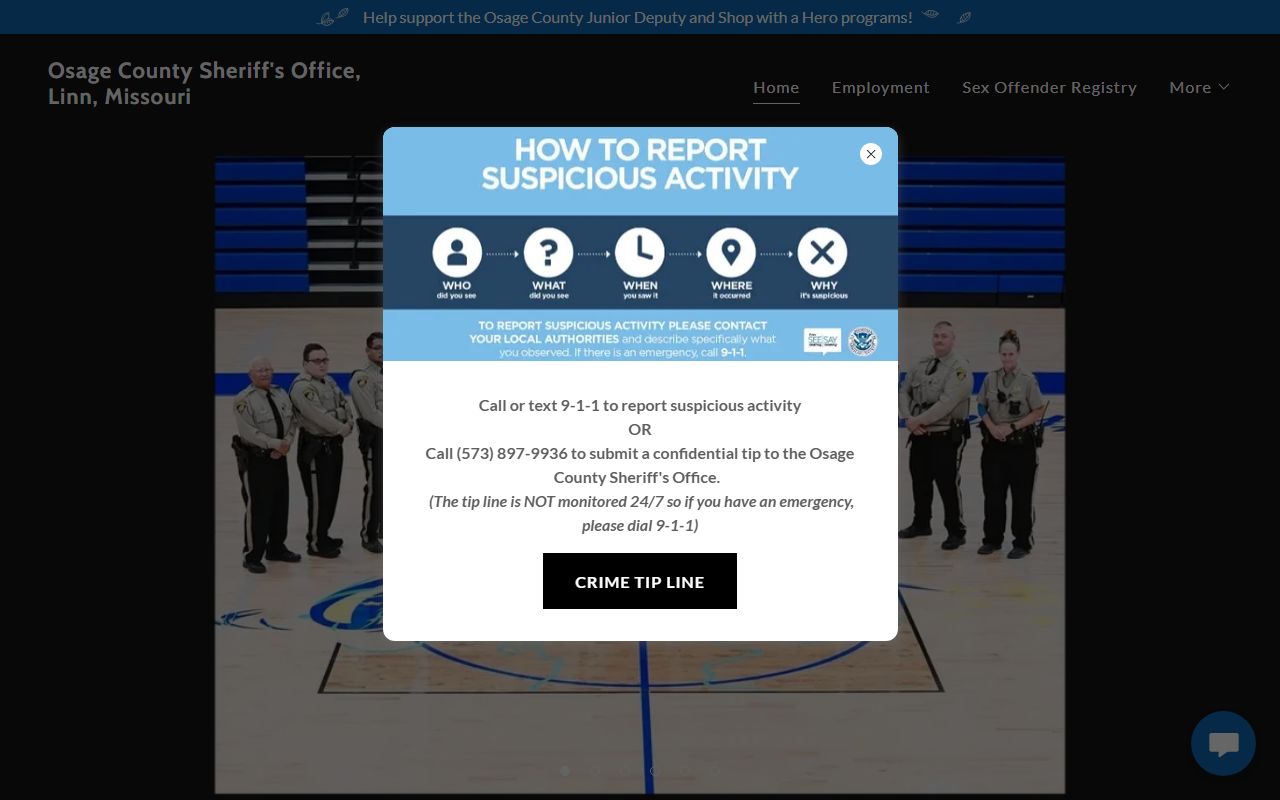 Osage County sheriff detention information for inmate population search